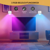 LED Wandleuchte mit Akku, 360° drehbar, magnetische Befestigung, RGB & Weißlicht