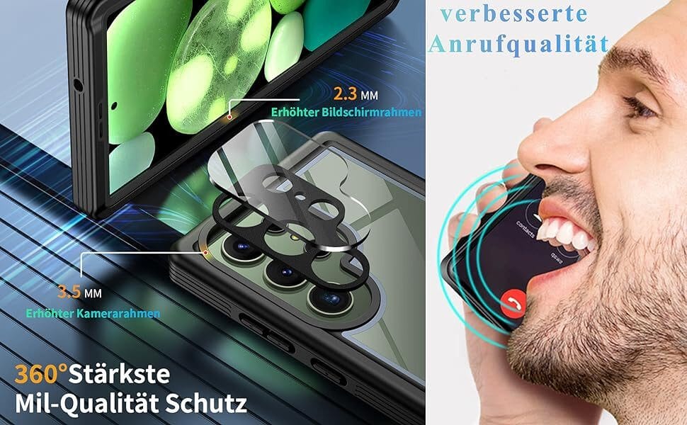 Handyhülle Samsung Galaxy S23 Ultra Hülle, IP68 Wasserdicht Handyhülle, Stoßfest