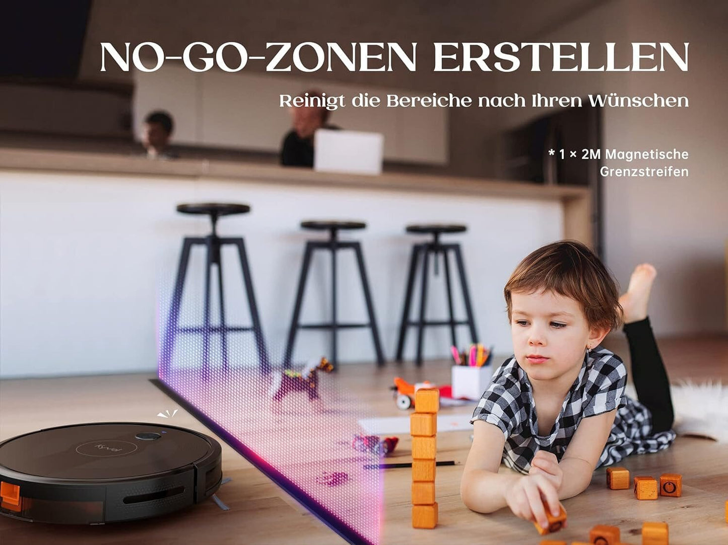 Saugroboter E25 2600PA, 150 Minuten Akkulaufzeit, Selbstaufladung, WLAN
