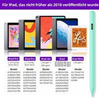 Eingabestift iPad, Active Stylus Pen - Handfläschenerkennung mit 5 Ersatzspitzen