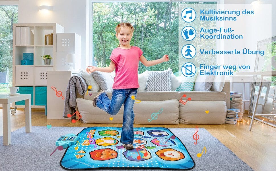 Spielmatte Tanzmatte Spielzeug für Kinder Mädchen Jungen, 3 Herausforderung Modi