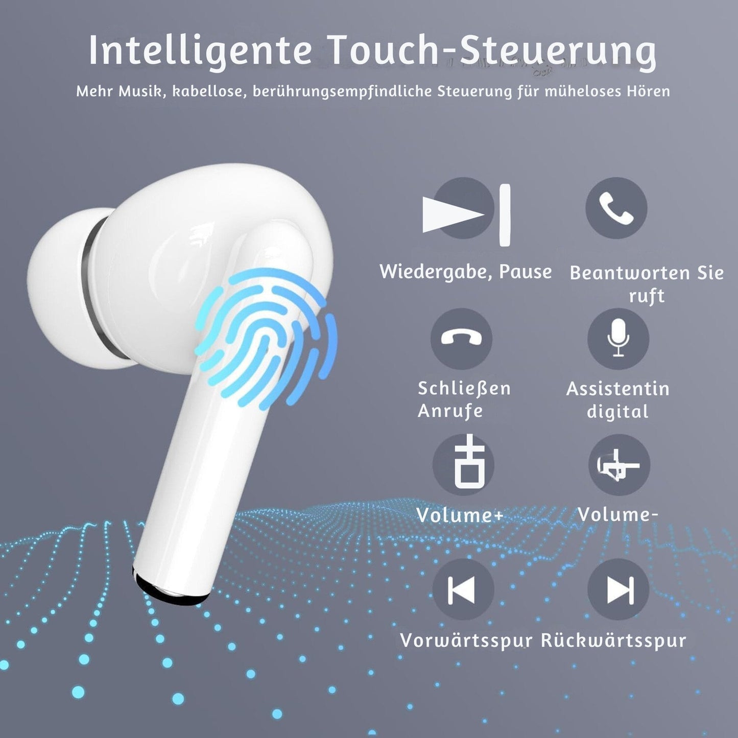 Bluetooth-Kopfhörer mit Rauschunterdrückung, 35 Stunden Wiedergabezeit Funk-Kopfhörer