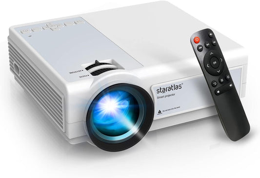 Mini-Projektor Full HD 1080P, 12.000 Lumen, 300-Zoll-Projektor LED-Beamer