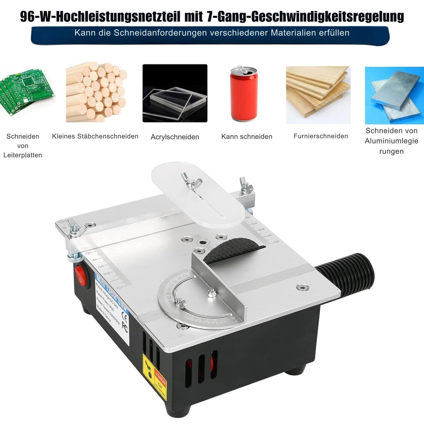 Tischkreissäge Tragbare elektrische Minisäge, kompakt DIY-Schneidewerkzeug