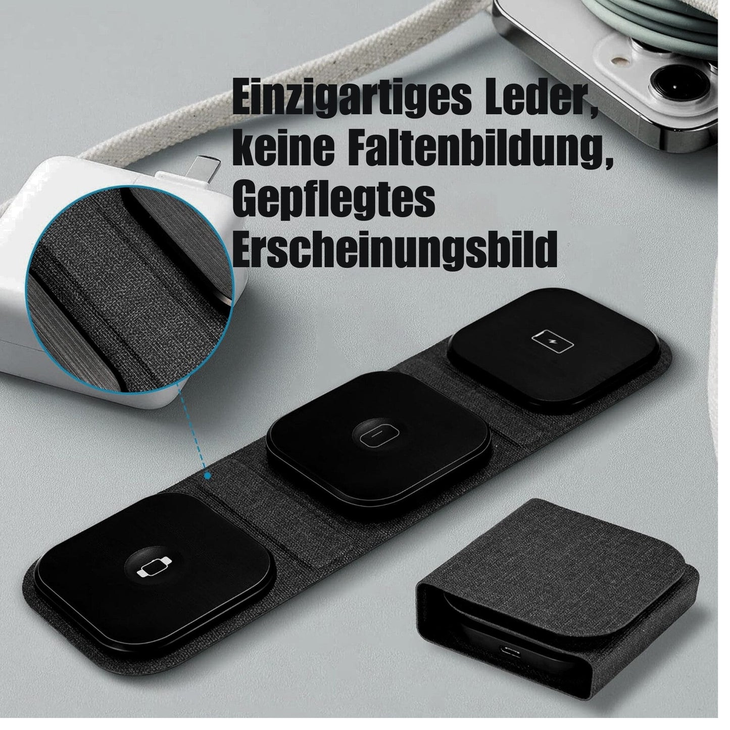Mag-Safe Ladegerät 3-in-1 kabelloses Ladegerät mit USB C & 15W Adapter Induktions-Ladegerät
