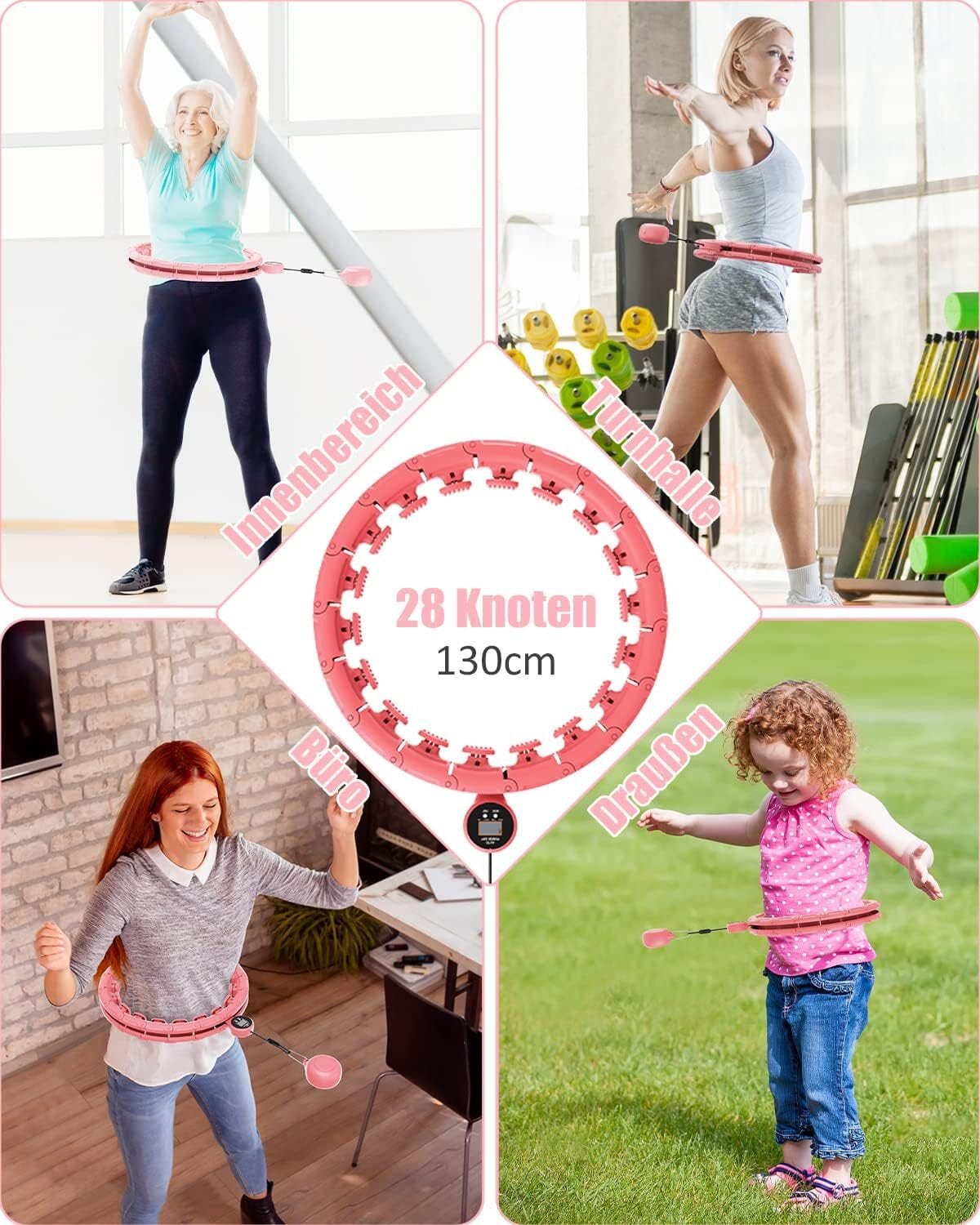 Hula-Hoop-Reifen Smart Fitness Hula Hoop mit oder ohne intelligentem Zähler