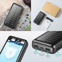 tragbares Solarladegerät, Dual USB-Anschlüsse für schnelles Aufladen Solar Powerbank