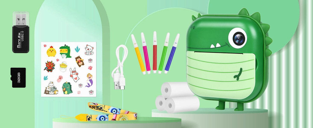 Sofortbildkamera 2,4'' Bildschirm für Kinder mit 32GB Karte & Zubehör Kinderkamera