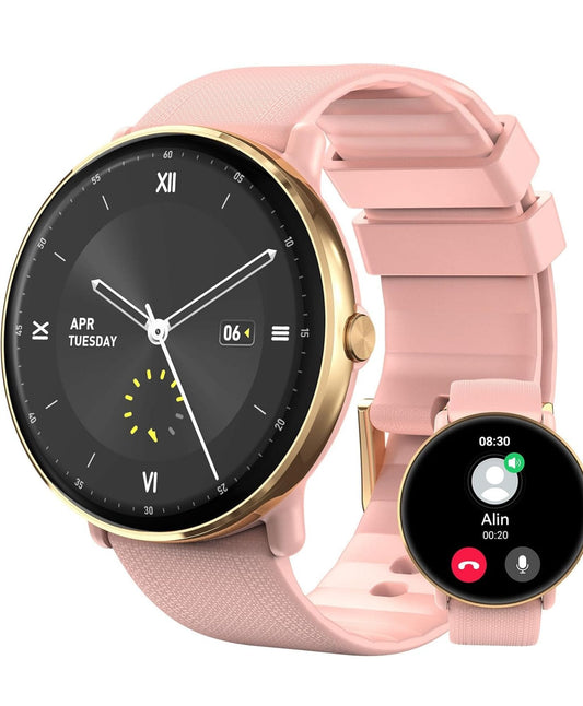 Damen & Herren – Fitnessuhr mit Bluetooth-Telefonie, AMOLED-Display Smartwatch