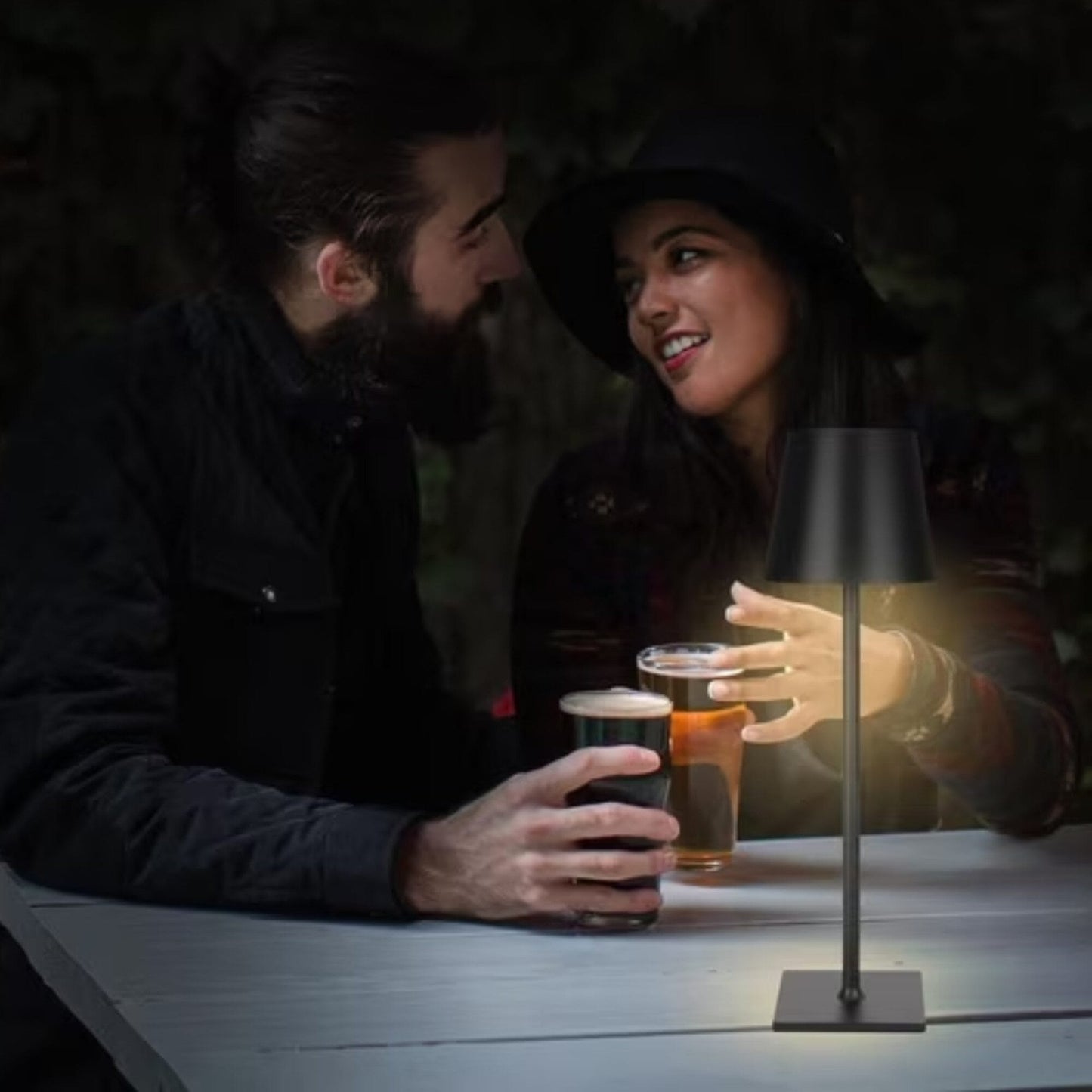 LED Tischleuchte mit 3 Farbtemperaturen -Wiederaufladbar,Touch-Dimmer,IP54 Wasserdicht