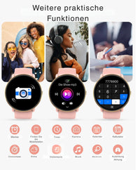 Damen & Herren – Fitnessuhr mit Bluetooth-Telefonie, AMOLED-Display Smartwatch