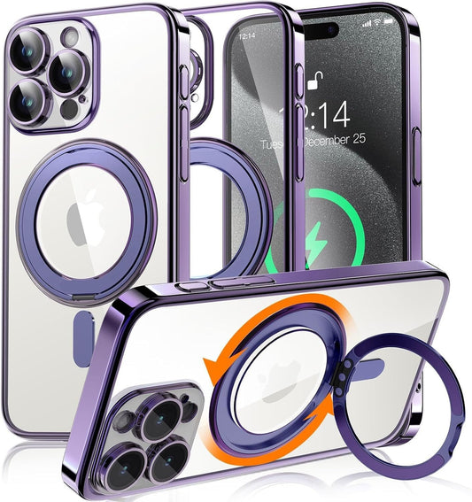 Handyhülle iPhone 15 Pro Max Hülle mit MagSafe und Integriertem 9H Kameraschutz