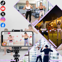 Hula-Hoop-Reifen mit Bunten LED-Lichteffekten und Gewicht Kugel, 18 abnehmbaren Teile