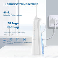 Munddusche Kabellos,5 Modi Elektrischer Zahnreiniger IPX7 Wasserdichter