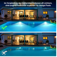 Pool-Lampe 15W Poolbeleuchtung IP68 Wasserdicht & Dimmbar mit Magnet