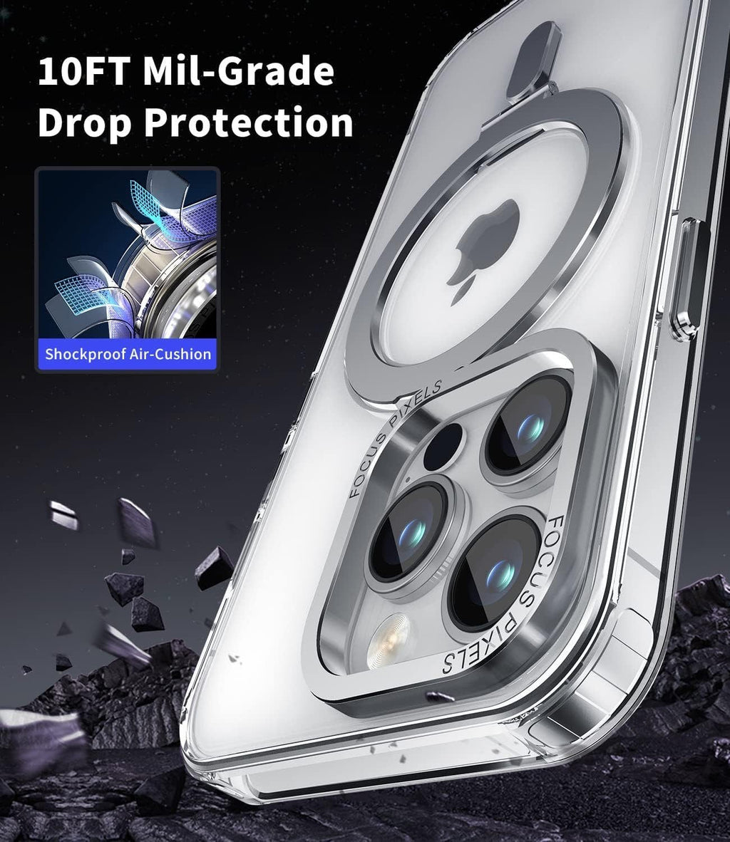 Handyhülle iPhone 15 Pro Hülle mit MagSafe und Integriertem 9H Kameraschutz