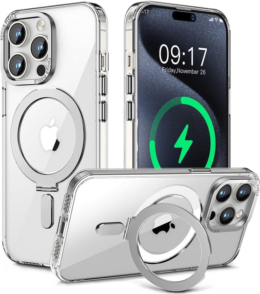 Handyhülle iPhone 15 Pro Hülle mit MagSafe und Integriertem 9H Kameraschutz
