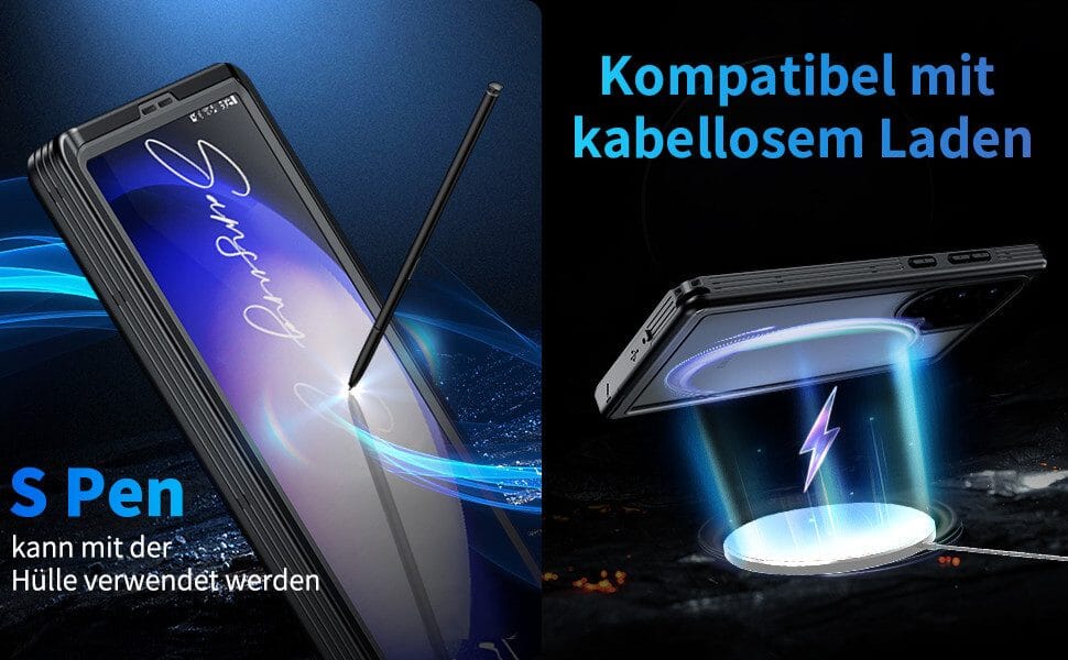 Handyhülle Samsung Galaxy S23 Ultra Hülle, IP68 Wasserdicht Handyhülle, Stoßfest