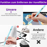 Eingabestift iPad, Active Stylus Pen - Handfläschenerkennung mit 5 Ersatzspitzen