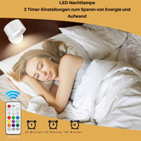 LED Wandleuchte mit Akku, 360° drehbar, magnetische Befestigung, RGB & Weißlicht