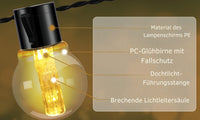 Lichterkette Außendekoration Lichter für Garten, Terrasse, IP65 wasserdicht