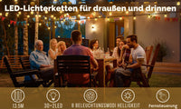 Lichterkette Außendekoration Lichter für Garten, Terrasse, IP65 wasserdicht