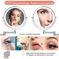 Kosmetikspiegel Wiederaufladbarer beleuchteter Wand-Makeup-Spiegel
