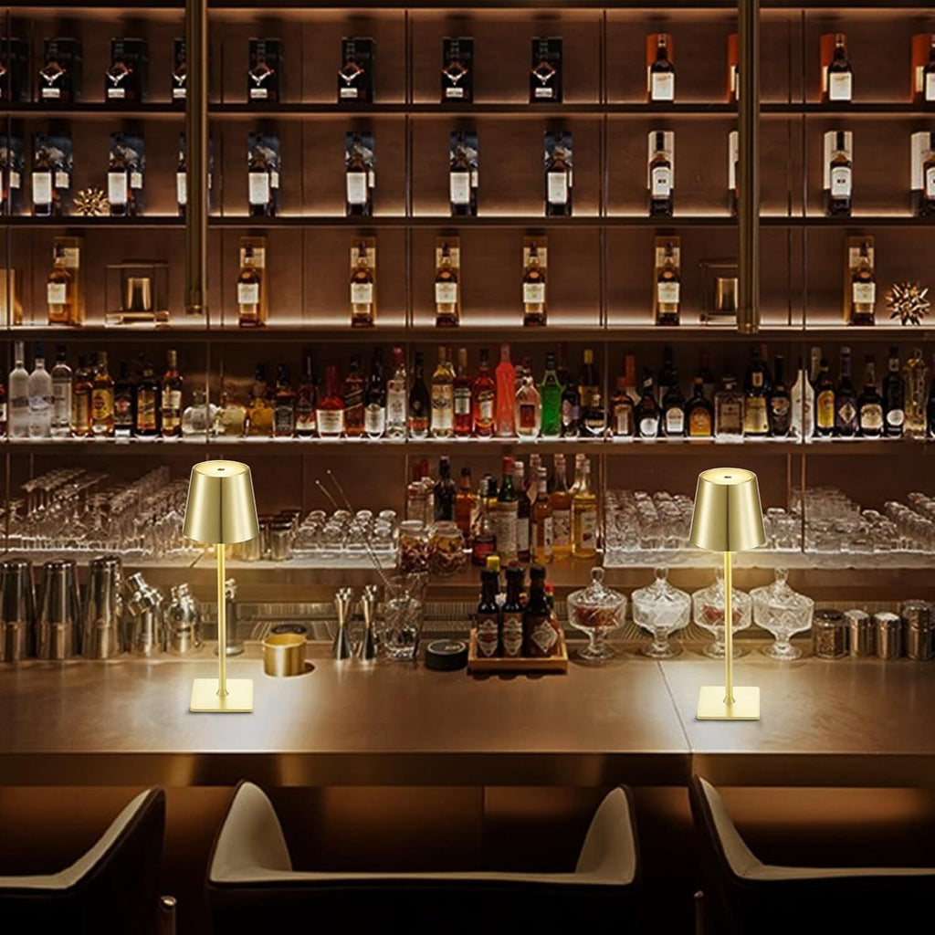 LED Tischleuchte mit 3 Farbtemperaturen -Wiederaufladbar,Touch-Dimmer,IP54 Wasserdicht