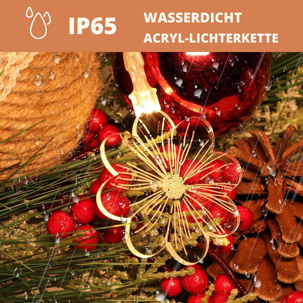 Lichterkette Innenbereich dekorative Lichter 4,1 m 15 LED USB wiederaufladbar