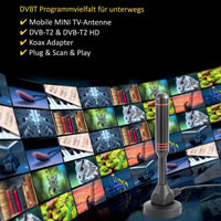 VSG24 DVB-T2 HD Antenne mit 20 dBi Verstärker Aktive TV Antenne SAT-Antenne