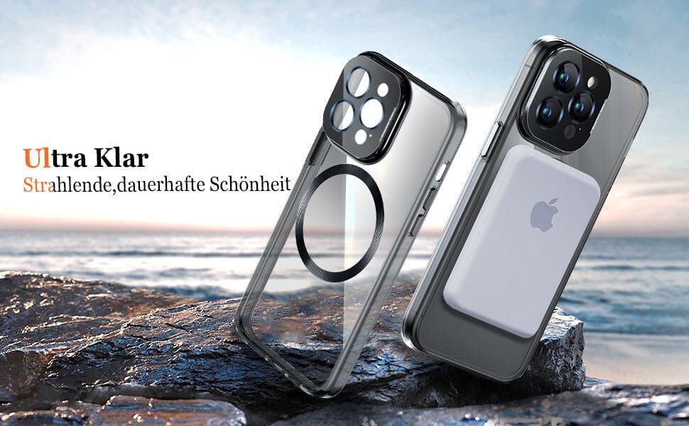 Handyhülle iPhone 15 Hülle mit MagSafe und Integriertem 9H Kameraschutz