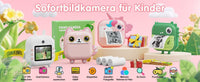 Sofortbildkamera 2,4'' Bildschirm für Kinder mit 32GB Karte & Zubehör Kinderkamera