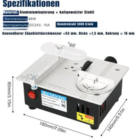 Tischkreissäge Tragbare elektrische Minisäge, kompakt DIY-Schneidewerkzeug