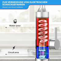 Durchlauferhitzer 230V Küchenarmatur Edelstahl mit LED-Temperaturanzeige Küche