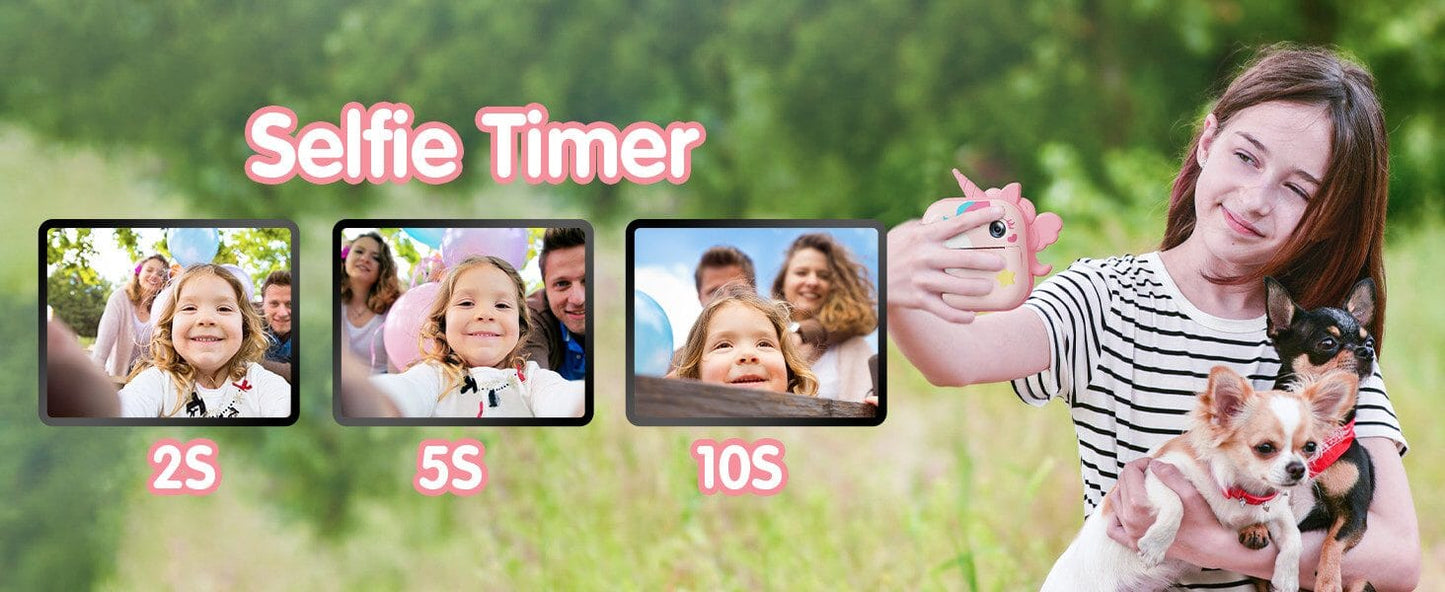 Sofortbildkamera 2,4'' Bildschirm für Kinder mit 32GB Karte & Zubehör Kinderkamera