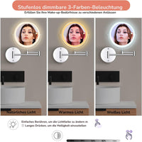 Kosmetikspiegel Wiederaufladbarer beleuchteter Wand-Makeup-Spiegel