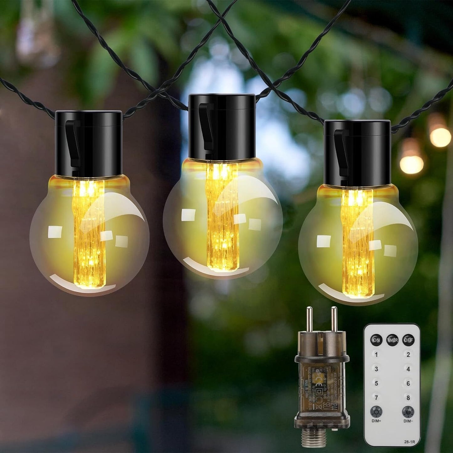 Lichterkette Außendekoration Lichter für Garten, Terrasse, IP65 wasserdicht