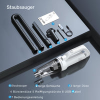 Akku-Handstaubsauger mit Nass- und Trockenfunktion, ultraleicht, 9500Pa Saugleistung
