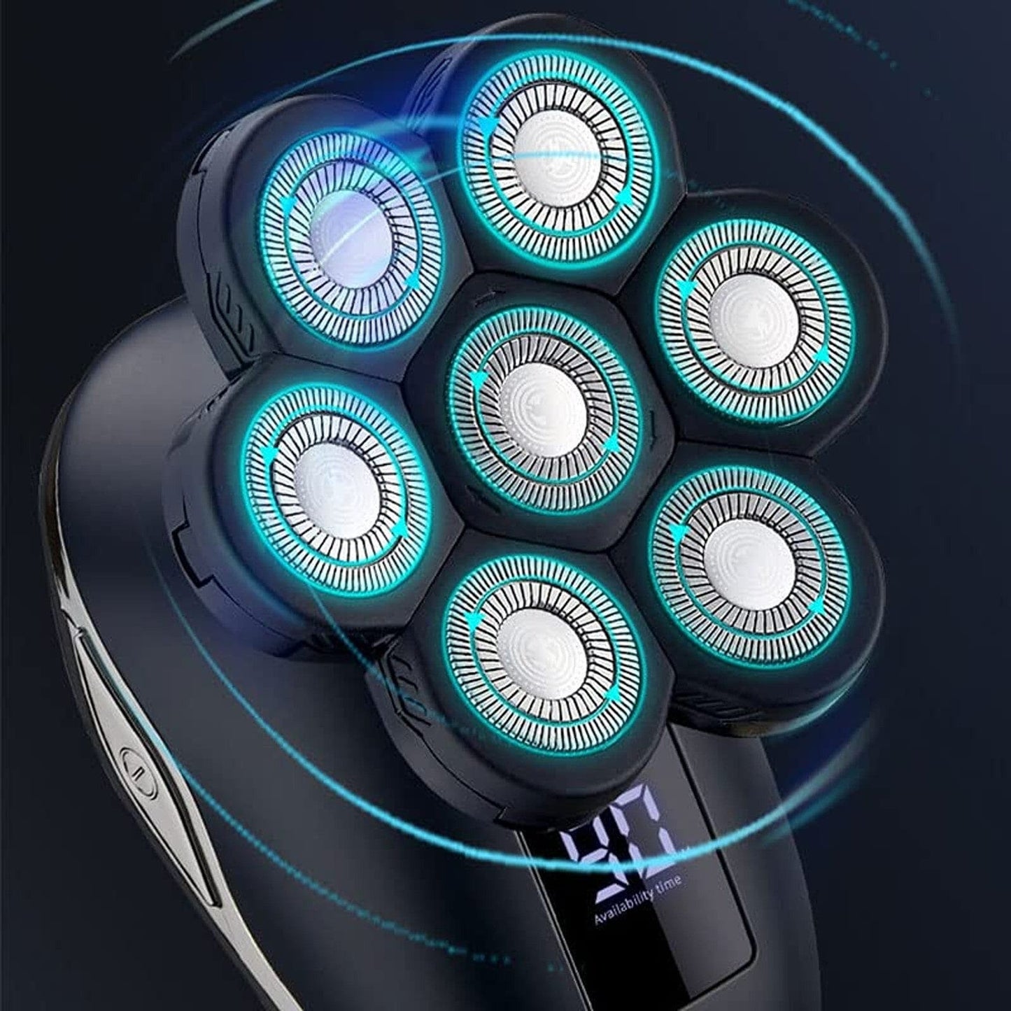 Elektrorasierer 6-in-1 Wasserdichter Rasierer für glatte Köpfe, Nass/Trocken