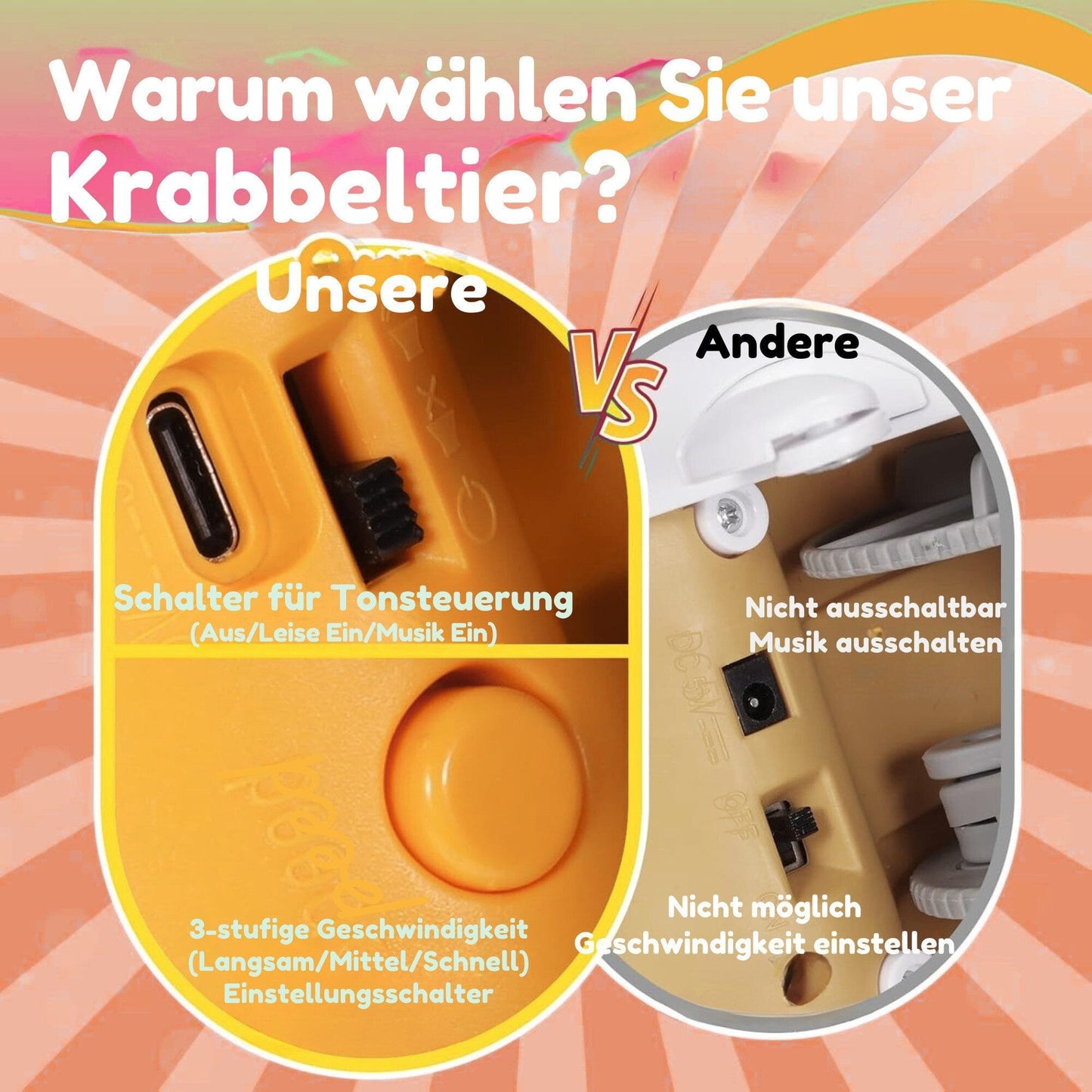 Lernspielzeug Krabbe Baby Spielzeug, Kinderspielzeug Junge Mädchen