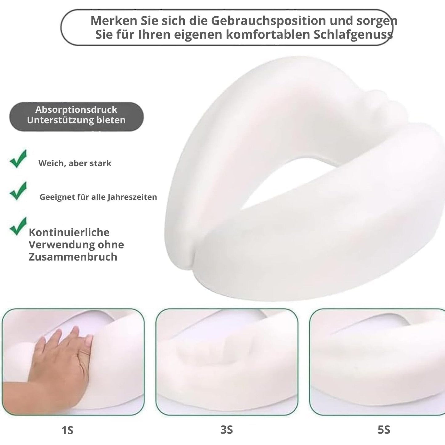 Nackenkissen für die Reise - memory-foam Ergonomisches Reisekissen