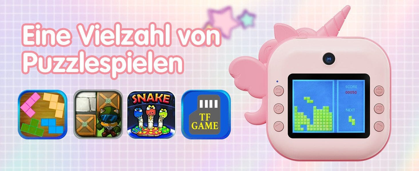 Sofortbildkamera 2,4'' Bildschirm für Kinder mit 32GB Karte & Zubehör Kinderkamera