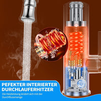 Durchlauferhitzer 230V Küchenarmatur Edelstahl mit LED-Temperaturanzeige Küche