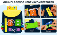 Kinderrucksack Kleinkindrucksack mit Schnallen und Lernspielzeug zur