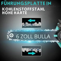 Akku-Kettensäge mit Brushless-Motoren und mit 2 2000mAh-Akkus