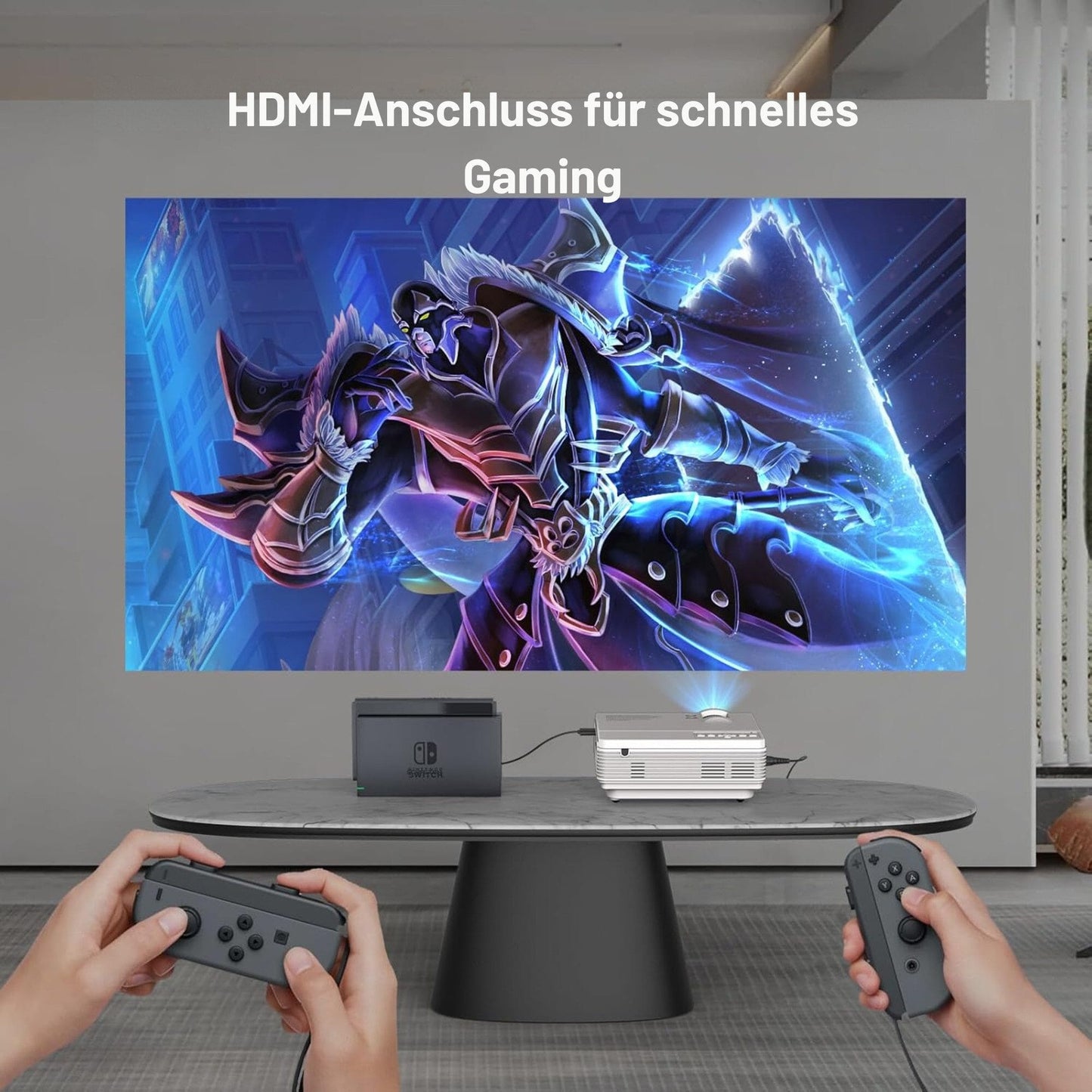 mit 10000 Lumen, nativer 1080P Full HD Auflösung, 10.000:1 Kontrast LED-Beamer