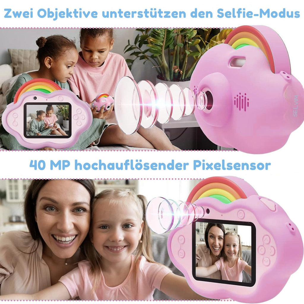 Digitalkamera mit 2,4-Zoll-Bildschirm, installierte 32-GB-Karte Kinderkamera