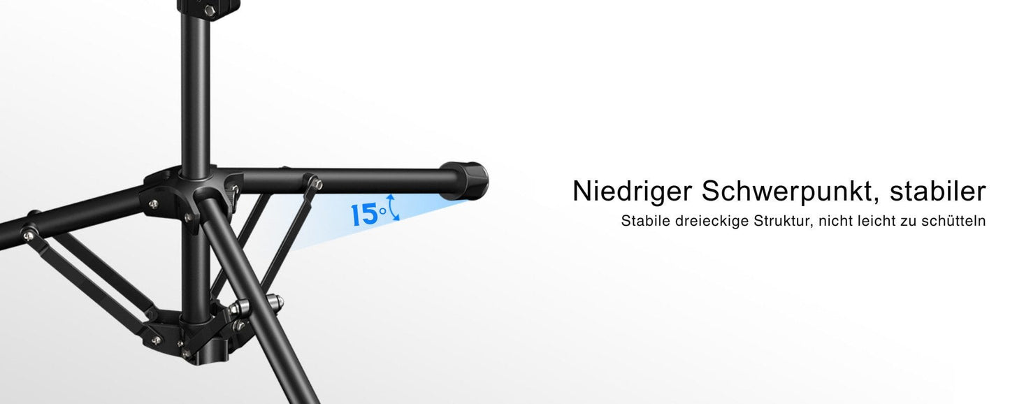 Mikrofonständer mit Galgenarm und Tragetasche – Stabiles Stativ aus Stahl, 107–174 cm