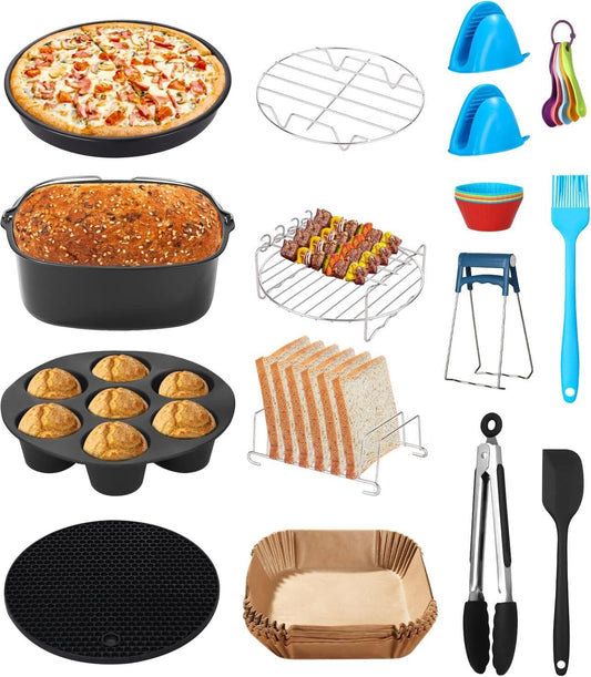 Küchenmaschinen Zubehör-Set Airfryer Zubehör Set 15-teilig für 5.5L Square Airfryer