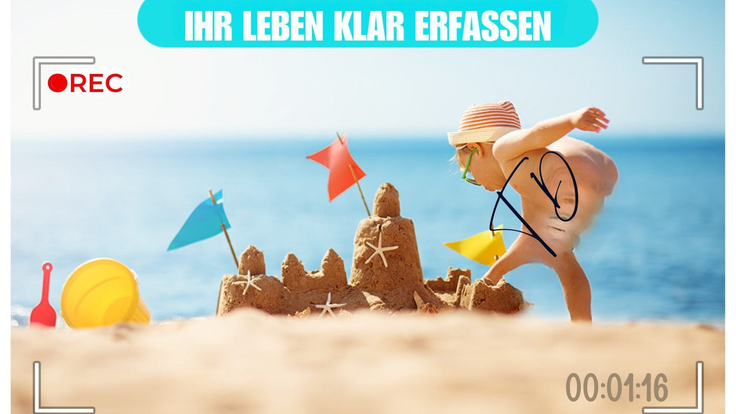 Digitalkamera mit 32G Micro SD Karte, 1080P Kinderkamera 44MP HD Kinderkamera